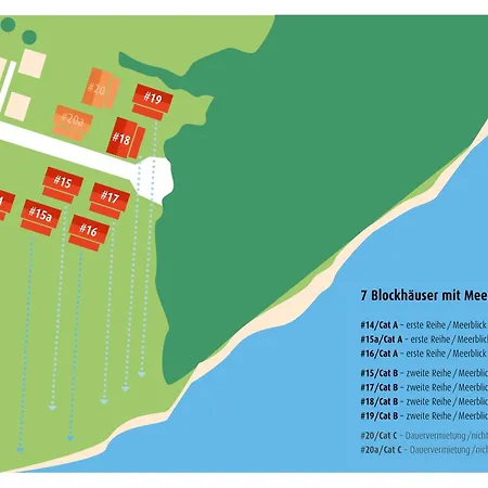 Semesterbostad Blockhausferien Ruegen - Meerblick